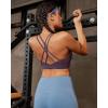 image:imageRUNNING GIRL Sports Bras for WomenStrappy Crisscross Back Padded Low Impact Running Sports Bra with Removable CupsAdusty Lavender