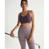 image:imageRUNNING GIRL Sports Bras for WomenStrappy Crisscross Back Padded Low Impact Running Sports Bra with Removable CupsAdusty Lavender