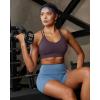 image:imageRUNNING GIRL Sports Bras for WomenStrappy Crisscross Back Padded Low Impact Running Sports Bra with Removable CupsAdusty Lavender