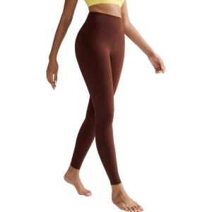 image:imageRUNNING GIRL High Waisted Leggings for Women Seamless Full Length Buttery Soft Yoga Pants for Women No Front SeamBrown