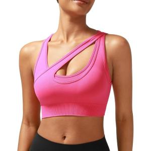 image:imageRUNNING GIRL Sports Bras for Women High SupportMolded Cup High Impact Sports Bra Racerback Workout Yoga Running BraBhot Pink
