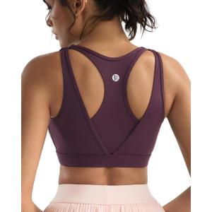 image:imageRUNNING GIRL Sports Bras for Women High SupportMolded Cup High Impact Sports Bra Racerback Workout Yoga Running BraDeep Purple