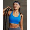 image:imageRUNNING GIRL High Impact Sports Bra for WomenCrissCross Back Top with Moulded Cups Womens Sports Bra High SupportBright Blue