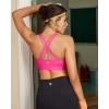 image:imageRUNNING GIRL High Impact Sports Bra for WomenCrissCross Back Top with Moulded Cups Womens Sports Bra High SupportBright Pink