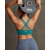 image:imageRUNNING GIRL High Impact Sports Bra for WomenCrissCross Back Top with Moulded Cups Womens Sports Bra High SupportGreen