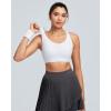 image:imageRUNNING GIRL High Impact Sports Bra for WomenCrissCross Back Top with Moulded Cups Womens Sports Bra High SupportWhite