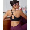 image:imageRUNNING GIRL High Impact Sports Bras for WomenMolded Cup Crisscross Back Strappy Workout Sports Bra with Sewn in PadsBlack