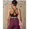 image:imageRUNNING GIRL High Impact Sports Bras for WomenMolded Cup Crisscross Back Strappy Workout Sports Bra with Sewn in PadsBlack