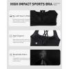 image:imageRUNNING GIRL High Impact Sports Bras for WomenMolded Cup Crisscross Back Strappy Workout Sports Bra with Sewn in PadsBlack