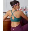 image:imageRUNNING GIRL High Impact Sports Bras for WomenMolded Cup Crisscross Back Strappy Workout Sports Bra with Sewn in PadsGreen