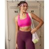 image:imageRUNNING GIRL High Impact Sports Bras for WomenMolded Cup Crisscross Back Strappy Workout Sports Bra with Sewn in PadsHot Pink