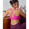 image:imageRUNNING GIRL High Impact Sports Bras for WomenMolded Cup Crisscross Back Strappy Workout Sports Bra with Sewn in PadsHot Pink