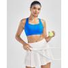 image:imageRUNNING GIRL High Impact Sports Bras for WomenMolded Cup Crisscross Back Strappy Workout Sports Bra with Sewn in PadsSparkle Blue