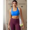 image:imageRUNNING GIRL High Impact Sports Bras for WomenMolded Cup Crisscross Back Strappy Workout Sports Bra with Sewn in PadsSparkle Blue
