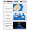 image:imageRUNNING GIRL High Impact Sports Bras for WomenMolded Cup Crisscross Back Strappy Workout Sports Bra with Sewn in PadsSparkle Blue