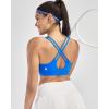 image:imageRUNNING GIRL High Impact Sports Bras for WomenMolded Cup Crisscross Back Strappy Workout Sports Bra with Sewn in PadsSparkle Blue