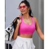 image:imageRUNNING GIRL Sports Bra for Women High Support Molded Cup High Impact Sports Bras with Sewn in Pads Workout Running BraNeon Pink