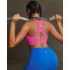 image:imageRUNNING GIRL Sports Bras for Women High SupportMolded Cup Racerback Sports Bra with Sewn in Pads Workout Running BraHot Pink