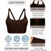 image:imageRUNNING GIRL Sports Bras for WomenLight Impact Molded Cup Strap Sports Bra with Sewn in PadsBest for AC CupBrown
