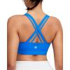 image:imageRUNNING GIRL High Impact Sports Bra for WomenCrissCross Back Top with Moulded Cups Womens Sports Bra High SupportBright Blue