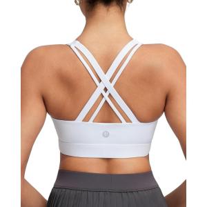 image:imageRUNNING GIRL High Impact Sports Bra for WomenCrissCross Back Top with Moulded Cups Womens Sports Bra High SupportWhite
