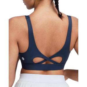 image:imageRUNNING GIRL Sports Bra for Women High Support Molded Cup High Impact Sports Bras with Sewn in Pads Workout Running BraInky Blue