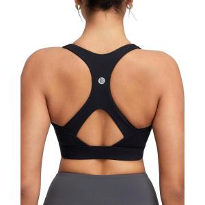 image:imageRUNNING GIRL Sports Bras for Women High SupportMolded Cup Racerback Sports Bra with Sewn in Pads Workout Running BraBlack