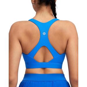 image:imageRUNNING GIRL Sports Bras for Women High SupportMolded Cup Racerback Sports Bra with Sewn in Pads Workout Running BraSparkle Blue