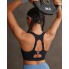 image:imageRUNNING GIRL Adjustable Straps Sports Bras for Women High Support High Impact Molded Cup Sports Bra with Sewn in PadsBlack