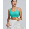 image:imageRUNNING GIRL Adjustable Straps Sports Bras for Women High Support High Impact Molded Cup Sports Bra with Sewn in PadsBright Green