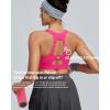 image:imageRUNNING GIRL Adjustable Straps Sports Bras for Women High Support High Impact Molded Cup Sports Bra with Sewn in PadsHot Pink