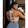 image:imageRUNNING GIRL Adjustable Straps Sports Bras for Women High Support High Impact Molded Cup Sports Bra with Sewn in PadsIcy Grey