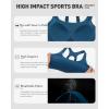 image:imageRUNNING GIRL Adjustable Straps Sports Bras for Women High Support High Impact Molded Cup Sports Bra with Sewn in PadsNavy