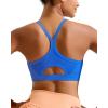 image:imageRUNNING GIRL Sports Bra for WomenY Back Molded Cup Medium Impact Sports Bras with Sewn in PadsDark Blue