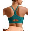 image:imageRUNNING GIRL Sports Bra for WomenY Back Molded Cup Medium Impact Sports Bras with Sewn in PadsDark Green