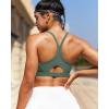 image:imageRUNNING GIRL Sports Bra for WomenY Back Molded Cup Medium Impact Sports Bras with Sewn in PadsForest Green