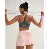 image:imageRUNNING GIRL Sports Bra for WomenY Back Molded Cup Medium Impact Sports Bras with Sewn in PadsForest Green