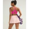 image:imageRUNNING GIRL Sports Bra for WomenY Back Molded Cup Medium Impact Sports Bras with Sewn in PadsHot Pink