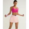 image:imageRUNNING GIRL Sports Bra for WomenY Back Molded Cup Medium Impact Sports Bras with Sewn in PadsHot Pink