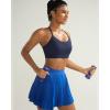 image:imageRUNNING GIRL Sports Bra for WomenY Back Molded Cup Medium Impact Sports Bras with Sewn in PadsNavy Blue