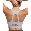 image:imageRUNNING GIRL Adjustable Straps Sports Bras for Women High Support High Impact Molded Cup Sports Bra with Sewn in PadsIcy Grey