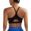 image:imageRUNNING GIRL Sports Bra for WomenY Back Molded Cup Medium Impact Sports Bras with Sewn in PadsBlack