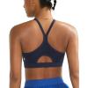 image:imageRUNNING GIRL Sports Bra for WomenY Back Molded Cup Medium Impact Sports Bras with Sewn in PadsNavy Blue