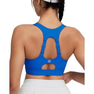 image:imageRUNNING GIRL Adjustable Straps Sports Bras for Women High Support High Impact Molded Cup Sports Bra with Sewn in PadsCerulean Blue