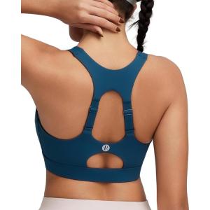 image:imageRUNNING GIRL Adjustable Straps Sports Bras for Women High Support High Impact Molded Cup Sports Bra with Sewn in PadsNavy