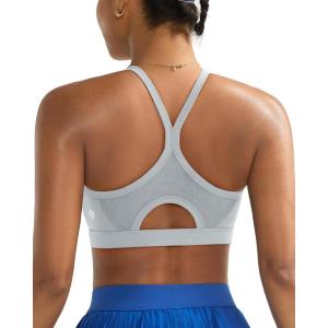 image:imageRUNNING GIRL Sports Bra for WomenY Back Molded Cup Medium Impact Sports Bras with Sewn in PadsGrey