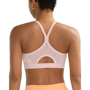 image:imageRUNNING GIRL Sports Bra for WomenY Back Molded Cup Medium Impact Sports Bras with Sewn in PadsPink