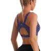 image:imageRUNNING GIRL High Impact Sports Bras for WomenRacerback Running Bra Workout Crop Tank Tops Longline Sports Bra Push upZorangeBlue Combo
