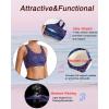 image:imageRUNNING GIRL High Impact Sports Bras for WomenRacerback Running Bra Workout Crop Tank Tops Longline Sports Bra Push upZorangeBlue Combo