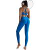 image:imageRUNNING GIRL No Front Seam Leggings for Women 25 Inseam High Waisted Seamless Buttery Soft Yoga PantsDeep Blue